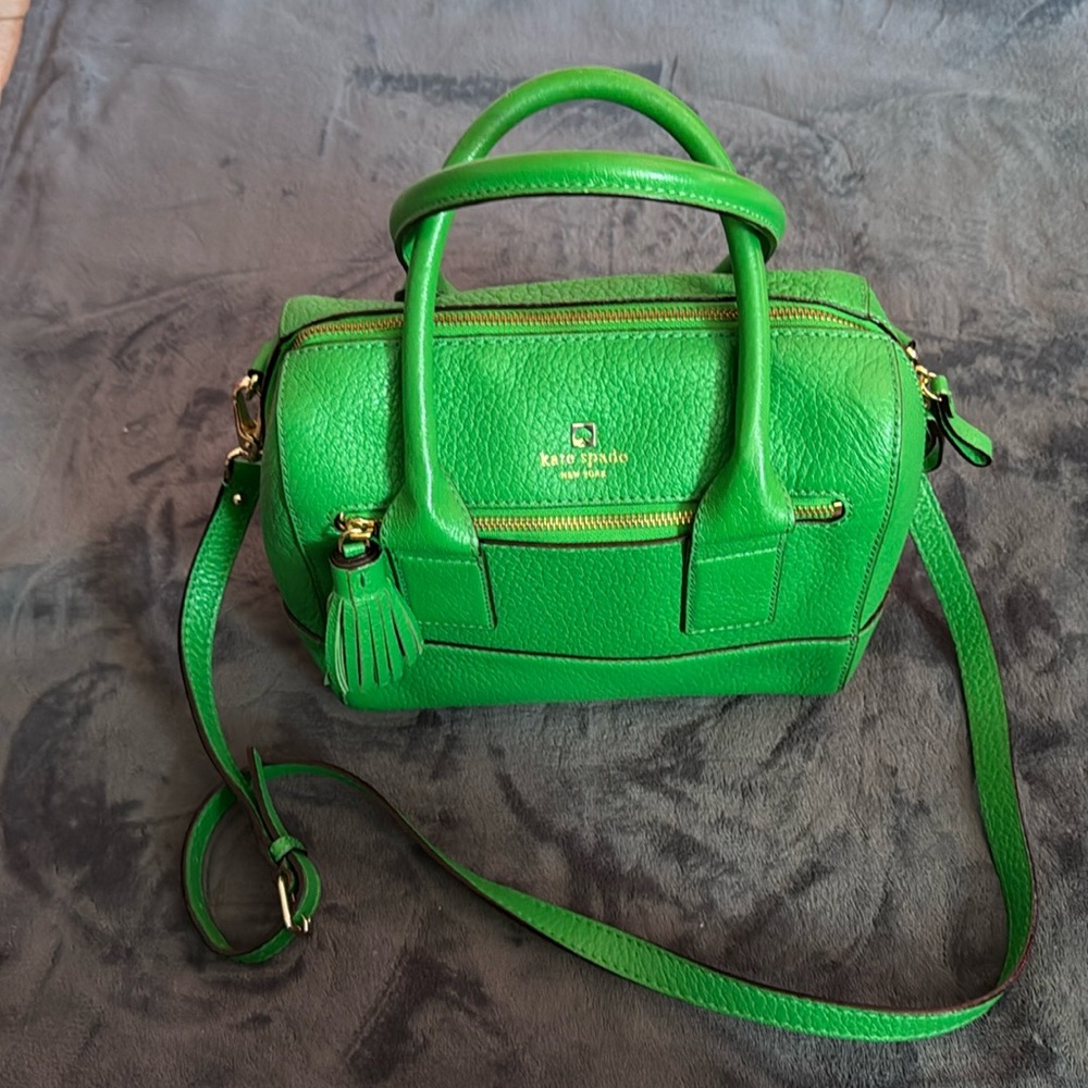 Green leather Kate Spade handbag